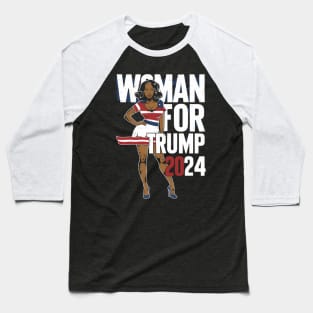 Black Woman For Trump 2024 Election Baseball T-Shirt